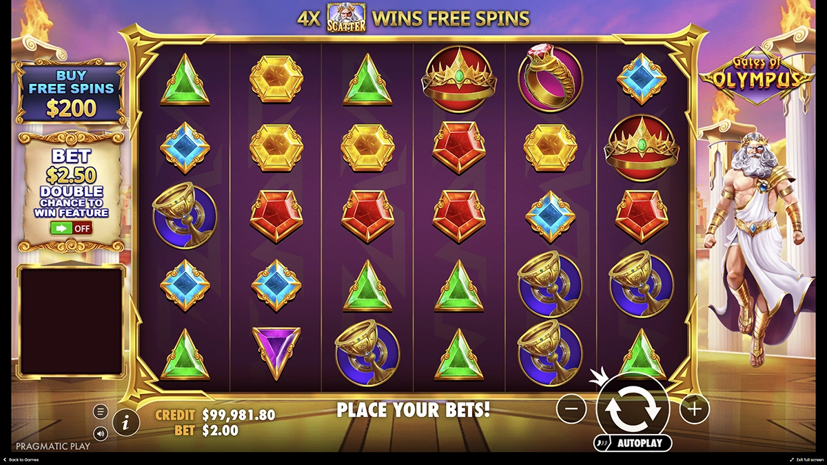 Символи для виграшу в Gates of Оlympus